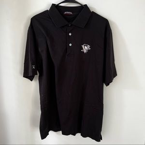 Antigua Pittsburgh Penguins Hockey Polo L black cotton